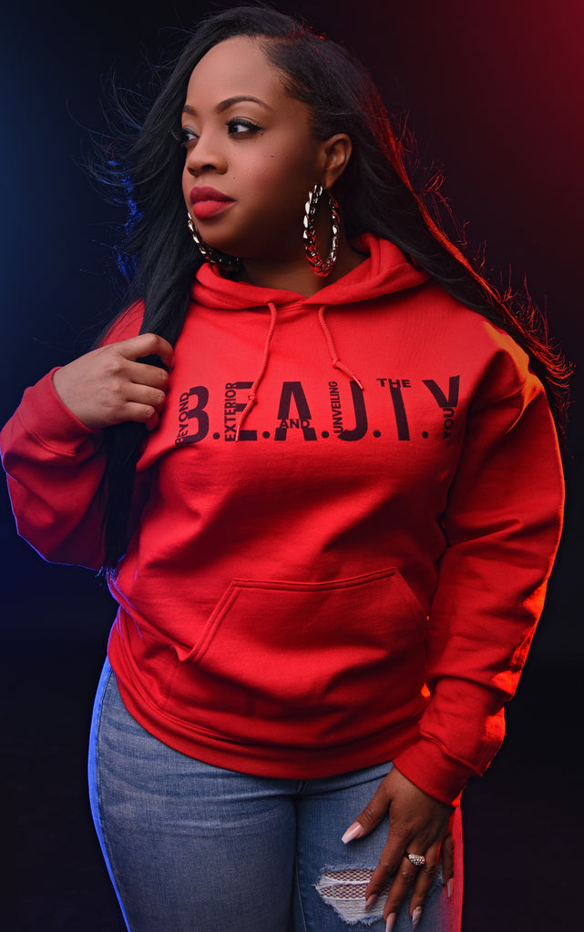 B.E.A.U.T.Y Red Hoodie