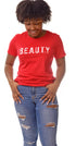 B.E.A.U.T.Y Ladies' Red Boyfriend Tee